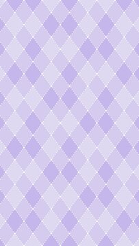 Loop video of Diamond pattern background with dot lines (purple) [vertical video]