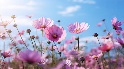 Obraz premium Cosmos pink flowers