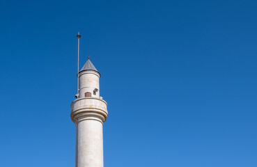 cafer pasa camii. caferpasa mosque. historical minaret. adana, turkey. 