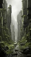 Wandaufkleber A hidden waterfall in a remote canyon  © CREATIVE STOCK