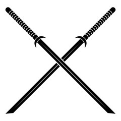 Naklejka premium Samurai Ninja Sword