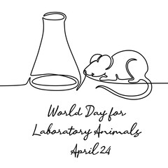 line art of World Day for Laboratory Animals good for World Day for Laboratory Animals celebrate. line art. illustration.