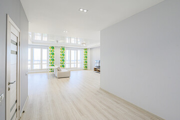 standard interior apartment. living room with sofa