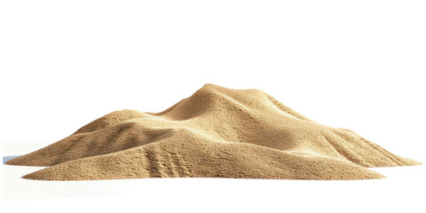 Desert sand pile, isolated isolated on transparent png.
