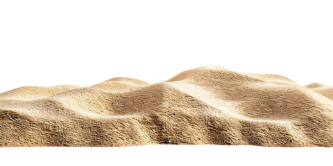 Desert sand pile, isolated isolated on transparent png.
