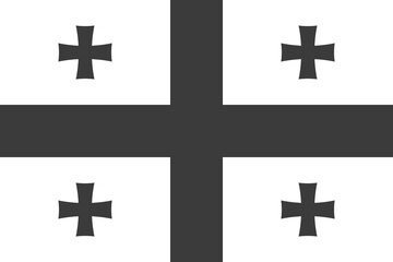 Obraz premium Georgia flag - greyscale monochrome vector illustration. Flag in black and white