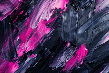 Abstract pink black acrylic painting background. generative ai - 765034827