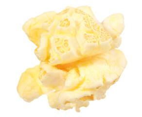 Kernel of tasty fresh popcorn isolated on white