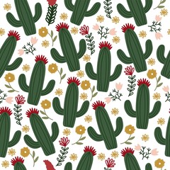 seamless pattern with cactus