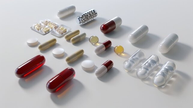 There are various types of medicines in the form of pills and capsules available in different sizes.