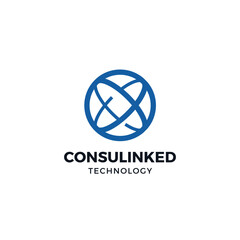 Consulinked technology business logo design