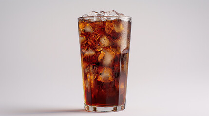Cold Carbonated Beverage in a Glass with Condensation

