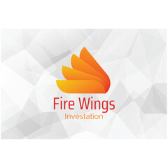 Fire wings vector background