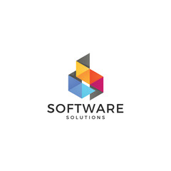 Software abstract logo design
