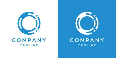 Company logo letter c , initial modern digital technology  - obrazy, fototapety, plakaty