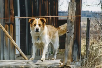 golden retriever dog with stick