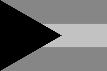 Bahamas flag - greyscale monochrome vector illustration. Flag in black and white