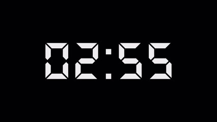 4K countdown animation, 3 minutes displays a timer counting down minutes and seconds.