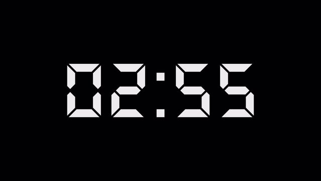 4K countdown animation, 3 minutes displays a timer counting down minutes and seconds.