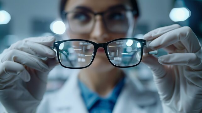 Closeup Scientist With Glasses