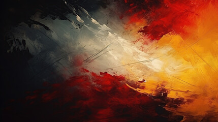 abstract painting with strong brush, background with clouds and sun - obrazy, fototapety, plakaty