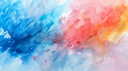 Fototapeta na wymiar Wondrous watercolor: vibrant wet background illustration, perfect for artistic projects