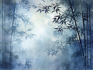 indigo bamboo background with grungy texture
