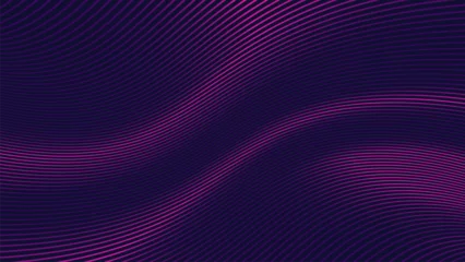 Fotobehang Dark violet background with lines curve fluid design. Vector illustration  © 2SO