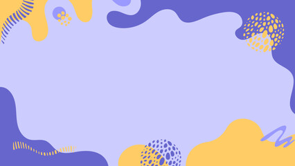 Abstract background. Yellow, purple. Circles, stripes. Space for text.