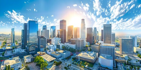 Exploring a Sunny Day in Downtown Los Angeles, California, USA. Concept Cityscape Photography, Urban Exploration, California Lifestyle, Travel Adventure, Street Culture