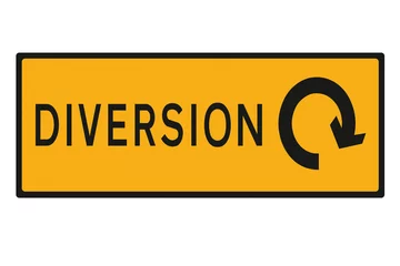 Fototapeten Digital illustration - concept - diversion bringing drivers round in circles. © Richard