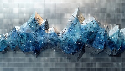 Technological Background: Lights, Beams, Code, Line Charts, and More