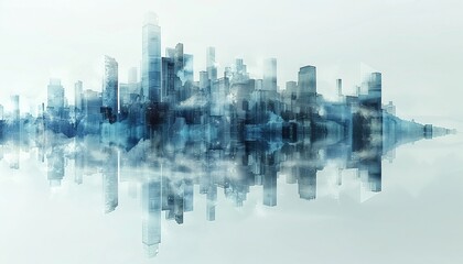 Technological Background: Lights, Beams, Code, Line Charts, and More