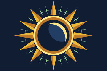 Solar Eclipse symbol  vector 