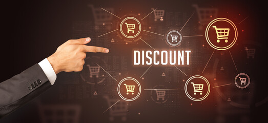 Close-Up of cropped hand pointing