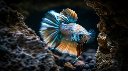 Close Up of a Fish in an Aquarium