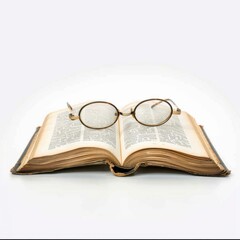 Open Book With Glasses