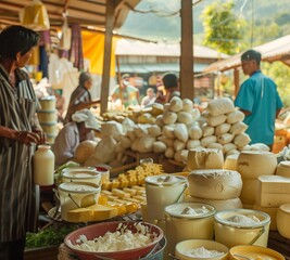 Marking World Milk Day, imagine a quaint village market bustling with activity as vendors proudly display their dairy products. Wheels of cheese, buckets of fresh cream,