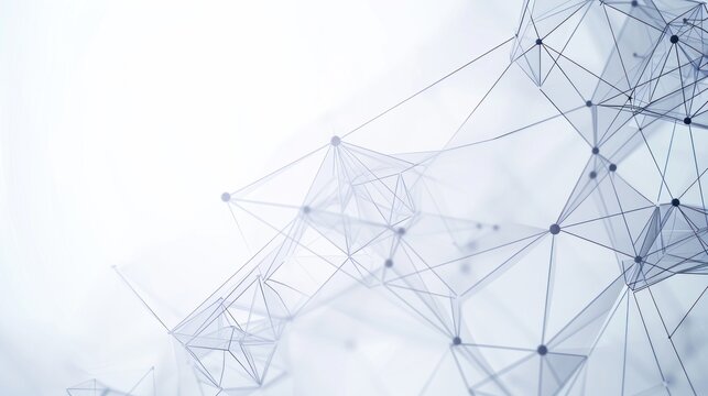 abstract future network on white background. Data and technology concept, network connection