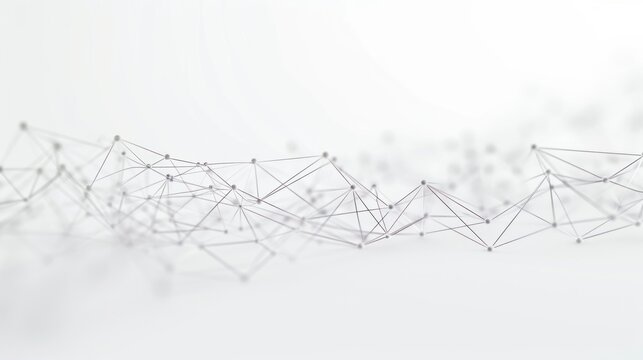 abstract future network on white background. Data and technology concept, network connection