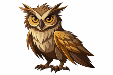 Fototapeta premium Owl is formidable, and elegant, full body , high detai