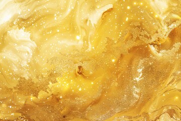 gold texture. Fluid ink abstract background. gold abstract painting background.  Generative ai