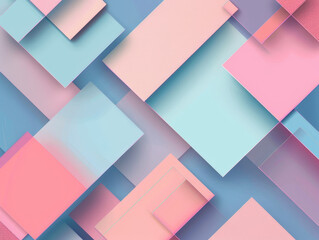 A colorful background with pink, blue, and purple squares