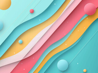 A colorful background with a blue line and pink and yellow stripes