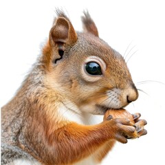 Obraz premium Squirrel Eating a Piece of Nuts