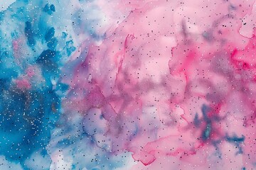 Obraz premium Abstract blue pink painted Watercolor Background. Generative ai