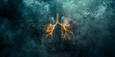 Learn about lung disease causes symptoms and treatment options. Concept Lung Diseases, Causes, Symptoms, Treatments - obrazy, fototapety, plakaty