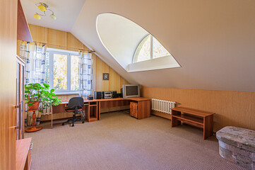 standard interior apartment. living room with sofa