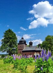 Wooden orthodox church, Konieczna,  Low Beskids (Beskid Niski), Poland