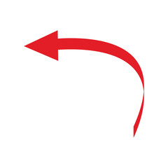 Red Curved Arrow